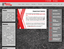Tablet Screenshot of gravitytraining.co.za